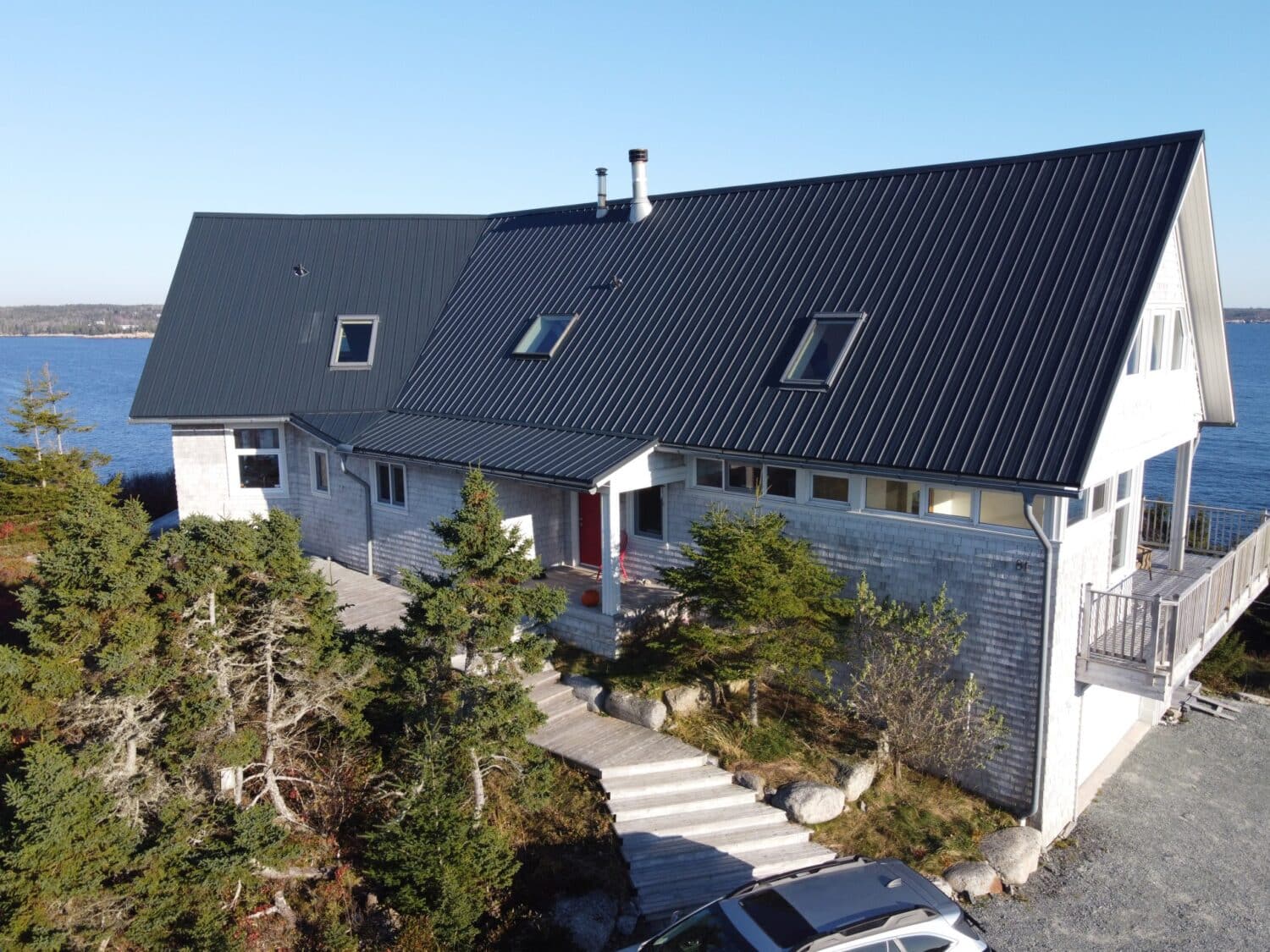 Residental home in halifax with metal roofing.